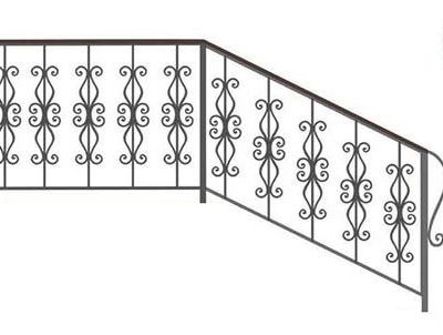 Кованые перила, эскиз - 5