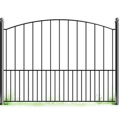Забор с различными кованными пиками А3210 вариант 1